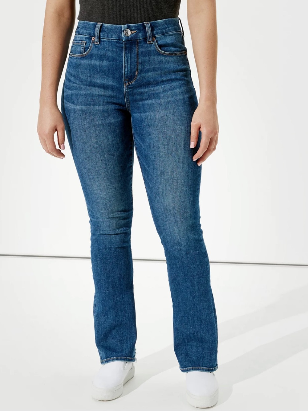 American Eagle Outfitters Curvy High Rise Skinny Kick Jeans Size 12L
